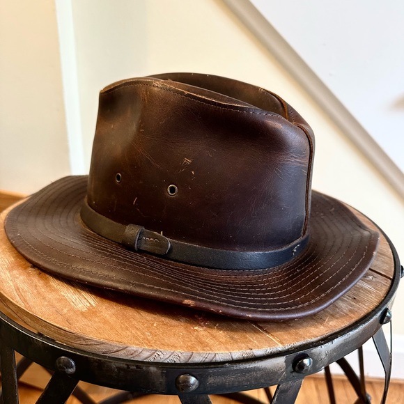 Leather fedora hat - Picture 2 of 3